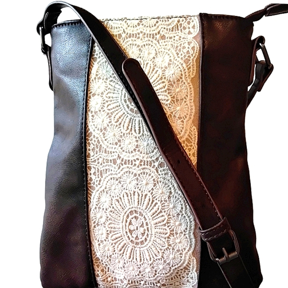 Leather And Lace Crossbody Bag New Without Tags Bootbarn